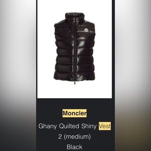 Moncler Black Puffer vest